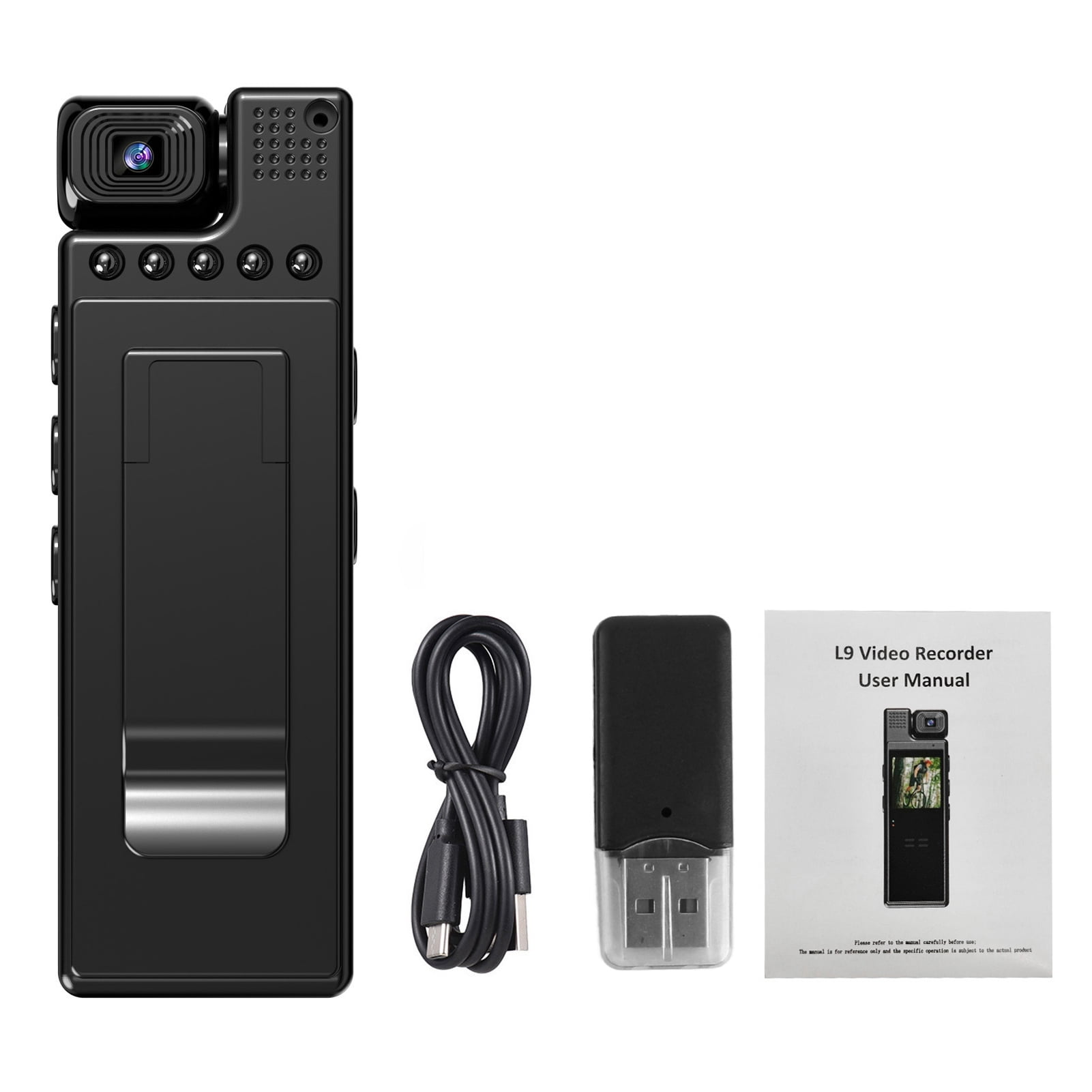 Body 4K UHD Camera With Audio And Video Recording 180Lens Rotatable 6 Hour Battery Life Video Camera With 1.3in TFT Screen Motion Detection For Daily
