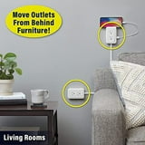 Presto Plug Outlet Extender, 2 USB Ports, 2 AC Outlets, 4ft Cord Small ...