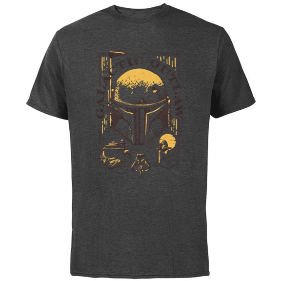 Star Wars The Book of Boba Fett Galactic Outlaw - Short Sleeve Cotton T-Shirt for Adults - Customized-Charcoal