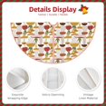 Lukts Mushroom print color life Christmas Tree Skirt, Winter Holiday