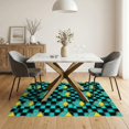 thumbnail image 3 of ODIKA 5'x7' Washable Area Rug Alt Graphic Men Funky Cartoon Aesthetic Checker Motif Anime Dice Refined for Dining Room, Under Table, Home Office, Non-Slip Chair-Friendly, 3 of 7