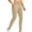 Beige, variant on WIZUTIZ Womens Leggings Ultra Thin Relaxed Slimming with Pockets Yoga Trousers Elastic Stretch High Rise 7/8 Length Pants Solid Pants for Teen Girls Running Date Beige