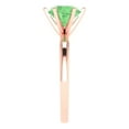 thumbnail image 3 of Solitaire Engagement Ring for Women - 2ct Simulated Green Diamond in 14K Rose Gold Promise Ring, 3 of 6