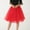 X-57Red, variant on YMNXA Womens Skirt High Waist Solid Color Knee Length Mesh Layered Fashion Comfortable Midi Tutu Skirt For Party Army Green L