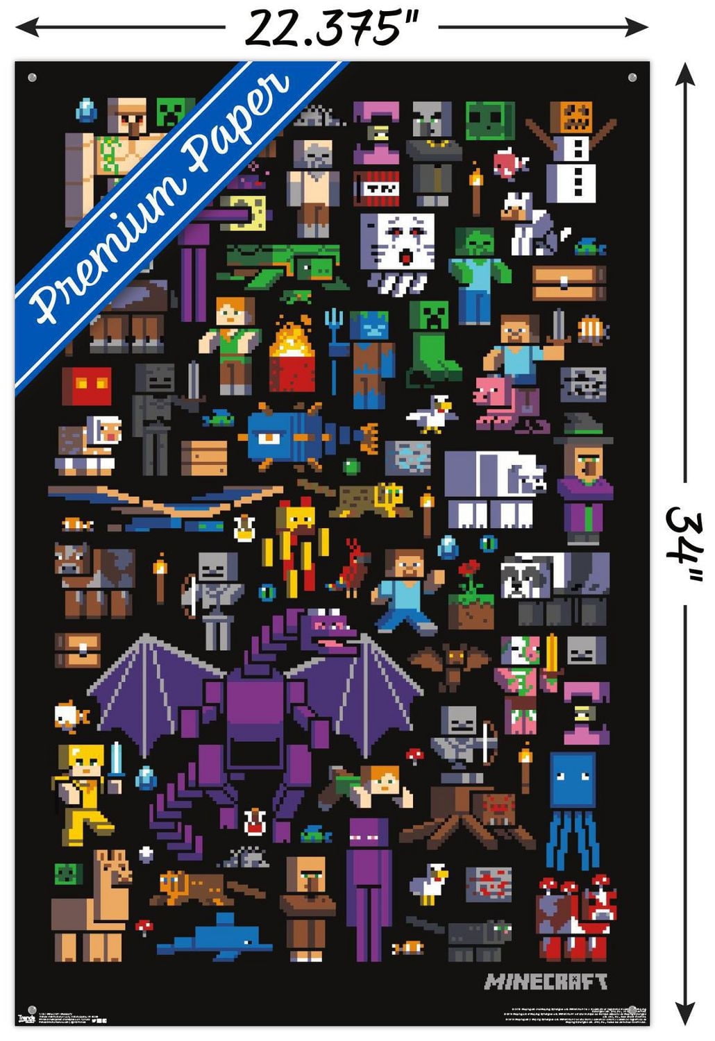 Minecraft - Mobbery Wall Poster, 22.375" x 34"