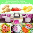 thumbnail image 4 of Siloon Onion Holder for Slicing, Large Onion Cutter Lemon Slicer, Stainless Steel Vegetable Cutter Kitchen Chopper Slicing Assistant Tools for Meat, Potato, Eggs, Tomato, 4 of 7