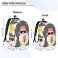 thumbnail image 3 of Rateoe Summer Gnome 1 Pattern Canvas College Laptop Backpack,Travel Daypack,Durable Rucksack Travel Notebook Bag School Backpack Book Bag for Men Women-Medium, 3 of 7