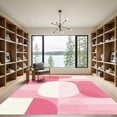 thumbnail image 2 of ODIKA 3'x5' Machine Washable Non-Slip Area Rug, Abstract Pink High Traffic Rug with Pad, Pink, 1058498, 2 of 8
