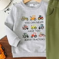 thumbnail image 5 of HCNTES Toddler Baby Boys Girls Fall Clothes Farm Animal Outfit Horse Cow Chicken Sweatshirt and Jogger Pants Set(W98-Grey,2-3 Years), 5 of 7