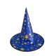 thumbnail image 1 of Sombrero de bruja, accesorios de disfraz de maquillaje de Halloween, sombrero de estrella de cinco puntas de satén, sombrero de mago, sombrero de bruja para fiesta, 1 of 1