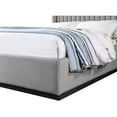 thumbnail image 6 of Meridian Furniture Logan Grey Linen Textured Fabric Full Bed, 6 of 9