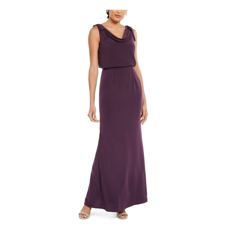 ADRIANNA PAPELL Womens Purple Sleeveless Cowl Neck Maxi Cocktail Blouson  Dress 8 - Walmart.com