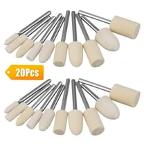 Wool Felt Polishing Wheels, Wool Felt Grinding Bits, Polishing Points Accessories Attachment Set Fit for Dremel Rotary Tool Soft Buffing Wheel, 1/8inch Shank, 20pcs