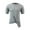 Silver, variant on Wyzesi Wool T Shirts Men Petite Men's Casual Solid Color Button Up T Shirt Zipper Personality Irregular Short Sleeve Custom T Shirts for Men Cotton