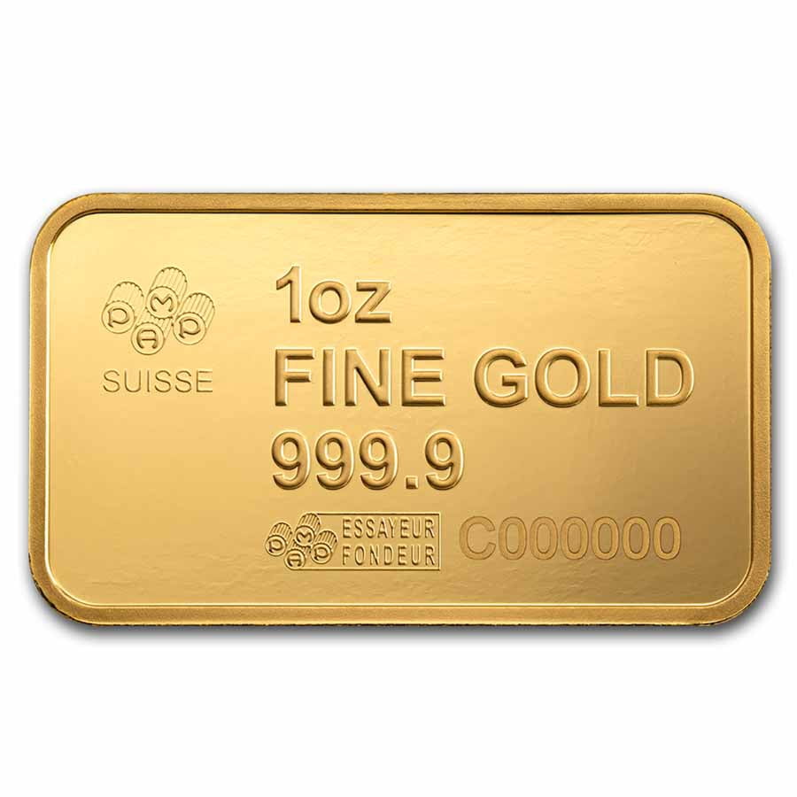 1 oz Gold Bar – PAMP America the Free Liberty Bell (Assay)