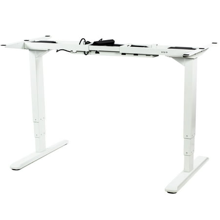 Vivo White Electric Stand Up Desk Frame Dual Motor Cable