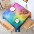 thumbnail image 2 of Rainbow Tie Dye Swirl Pattern Square Tablecloth,Waterproof Square Table Cover,Wipeable Spillproof Washable Table Cover for Home Kitchen Party Decor 42"X42"(107x107cm), 2 of 6