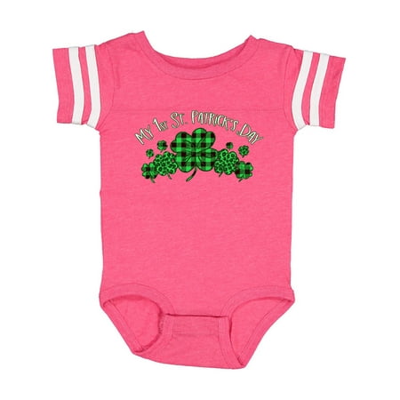 

Inktastic My 1st St. Patrick s Day with Plaid Shamrocks Gift Baby Boy or Baby Girl Bodysuit