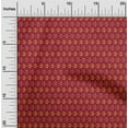 thumbnail image 1 of oneOone Cotton Silk Carmine Red Fabric Small Motif Bandhani Sewing Fabric By The Yard Printed Diy Clothing Sewing Supplies 42 Inches Wide, 1 of 4