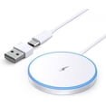 thumbnail image 1 of Cargador inalámbrico magnético cargador rápido Apple Mag-Safe para iPhone 15 Pro Max/15 Pro/15/15 Plus/14/13/12 Series AirPods 3/2/Pro/Pro 2 almohadilla de carga magnética LED con puertos de carga dua, 1 of 4
