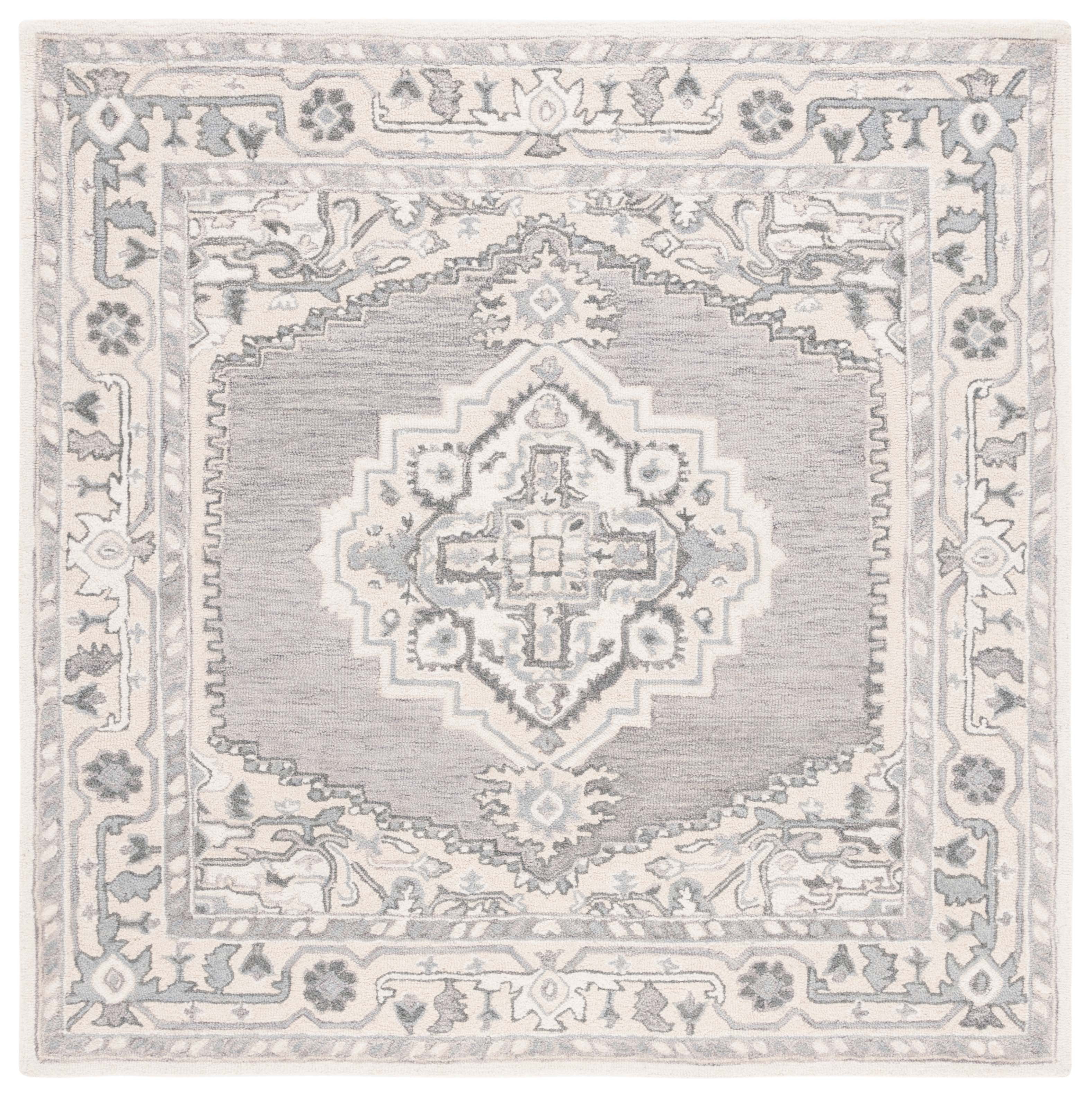 Safavieh Metro Bevis Medallion Area Rug, Gray/Ivory, 6' x 6' Square