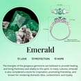 thumbnail image 5 of Mother Daughter Rings Sterling Silver Emerald Ring for Women in Platinum Plating Birthstone Trendy Jewelry for Her Size - 9  Birthday Christmas Gifts, 5 of 7