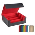 thumbnail image 5 of STARTIST Card Deck Box Game Card Storage Multipurpose Strong Premium PU Leather Collectible Can Holds 1800+ Cards Sleeved Cards Holder Black Lining Red, 5 of 8