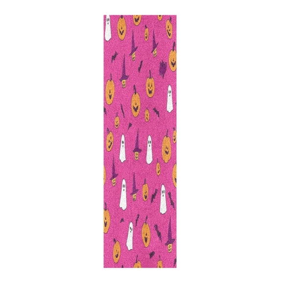 33"x9" Skateboard Grip Tape Protector Sheets Nonslip Protection Griptape Sheet for Outdoor Sports Playful Cartoon Halloween Icons