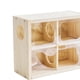 thumbnail image 5 of Casa de hámster de madera de dos pisos con decoración de hábitat, cabaña diseñada en forma de túnel para pequeños Madera y acrílico, 5 of 6
