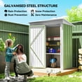 thumbnail image 4 of Outsunny 5x3 FT Small Outdoor Storage Shed with Adjustable Shelf Green, 4 of 10
