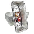 thumbnail image 3 of 4 lb. Aluminum Disposable Rectangle Loaf Pans For Serving, Baking, Cooking, Roasting, Broiling, Cakes Made in USA (Pack of 50), 3 of 5