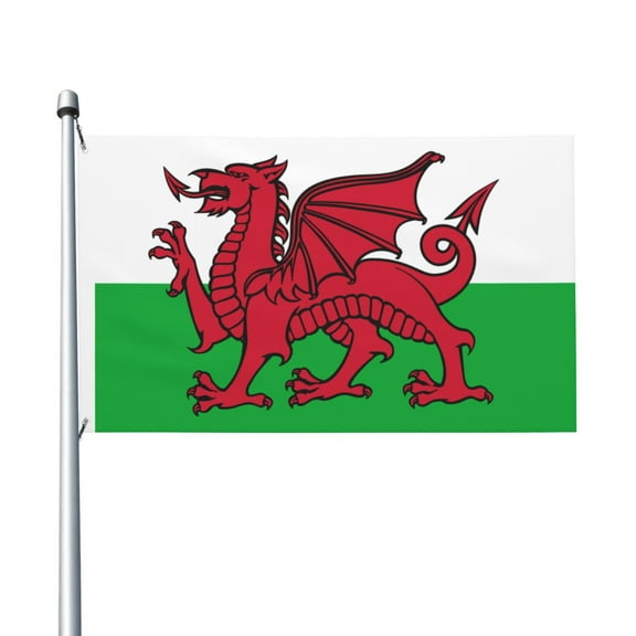 Welsh Flag Flag Flag 3x5ft Double-Sided Printing Indoor/Outdoor Decorative Banner National Flag