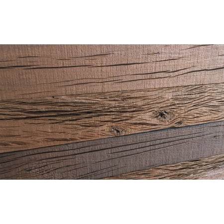 Easy Paneling Rustic Wood 24 In X 5 In Wood Decorative Wall Panel In Brown 10 Sq Ft Per Pack