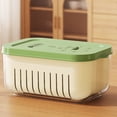 thumbnail image 4 of Descuentos Directos, Temporizador de cocina Caja de conservación de alimentos frescos de doble capa Lavabo Cesta de drenaje Plato de fruta de plástico para el hogar Sala de estar Caja portátil, 4 of 7