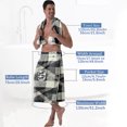 thumbnail image 3 of Colevkie 2 Pieces Bath Wrap Set Shower Skirt & Bath Towel for Men Soft Adjustable Polyester Beach Towel Spa Towel Quick Drying Portable Printed Black White Checkered Pattern, 3 of 7