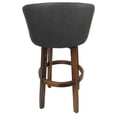 thumbnail image 2 of Swivel Counter Wood Bar Stool 26" Joey - Vivian - Charcoal Vinyl - Dark Moca, 2 of 2