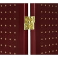thumbnail image 5 of 4 Panels Room Divider Folding Screen Pegboard Insert Red Color 71' High x 70" Wide, 5 of 8