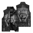 thumbnail image 4 of Chaleco con estampado de terror 3D para hombre, para exteriores, para acampar, viajes, resistente al viento, con cuello alto y bolsillo con cremallera, 4 of 4