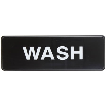 Excellante 9" x 3" information sign with symbols, wash, comes in each