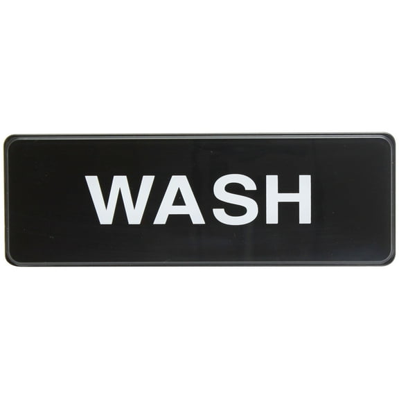 Excellante 9" x 3" information sign with symbols, wash, comes in each