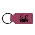 thumbnail image 3 of Keychain - Rectangle - Golf Mom - Leather, 3 of 4