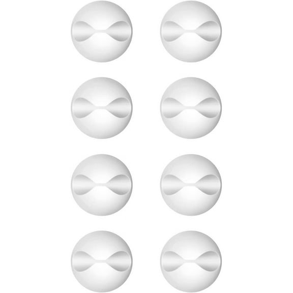 SILOON 12 Pack Adhesive Cable Clips, Cable Cord Holder Organizer Management System for Desk, Wire Clips for All Your Computer, Electrical, Charging or Mouse Cord, White
