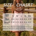 thumbnail image 4 of Morttic Women's Geometric Print U Neck Sleeveless Midi Dress – Ruched High Waist A-Line, Retro Boho Vacation Outfit White，S, 4 of 4