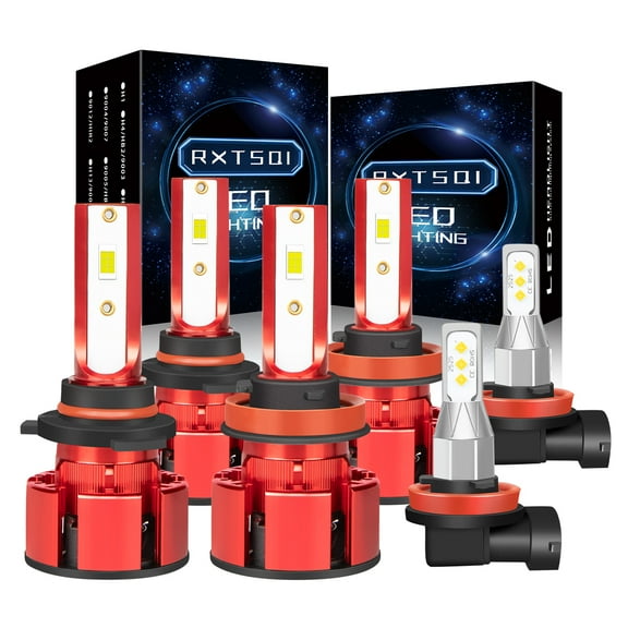 For 2006-2018 Honda Pilot LED Headlight Bulbs 9005 H11 High/Low Beam H11 H8 Fog Light 6000k 6pcs,z4