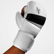 Hayabusa T3 7oz Hybrid Mixed Martial Arts Gloves, White/Grey Medium