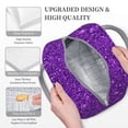 thumbnail image 3 of Disketp Purple Glitter Bolsa Térmica para Almuerzo, Lonchera con Abertura Amplia y Gran Capacidad, Organizador Reutilizable para Mujeres, Hombres y Adultos, 3 of 6