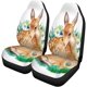thumbnail image 2 of ABPHQTO Juego de 2 fundas de asiento de coche Hada cervatillo ciervo sentado flores de manzanilla Clip de acuarela Universal Auto asientos delanteros Protector se adapta, 2 of 4