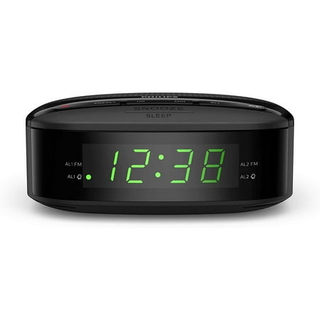 PHILIPS Digital Alarm Clock Radio W FM Radio, Battery Backup (Batteries not Included)