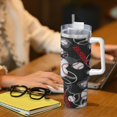 thumbnail image 7 of Baseball Cup Insulated Tumbler Stainless Steel Vacuum Travel Mug 40 oz with Handle and Straw Lid, 7 of 7