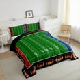 thumbnail image 3 of jejeloiu American Football King Size Comforter Sets,Rugby Pitch Bedding Comforter Set,Boys Sports Bedding Set For Children,Microfiber Bedroom Decor Reversible,3pcs, 3 of 8
